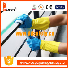 Bicolor Latex Household Working Gloves DHL214